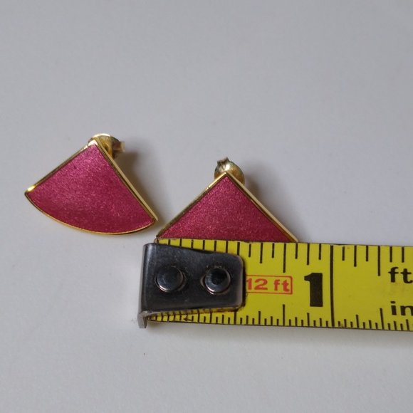 Vintage Pink Isle Of Skye Stud Earrings - Picture 11 of 12